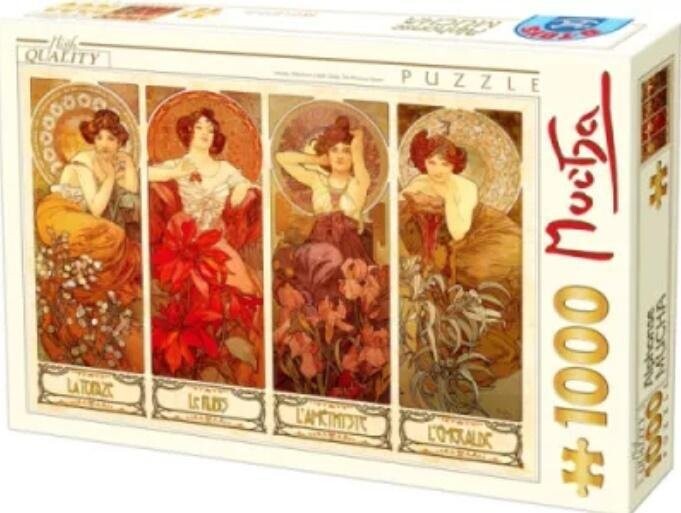 

D-Toys, пазл, Альфонс Муха, Драгоценные камни, 1000 шт.