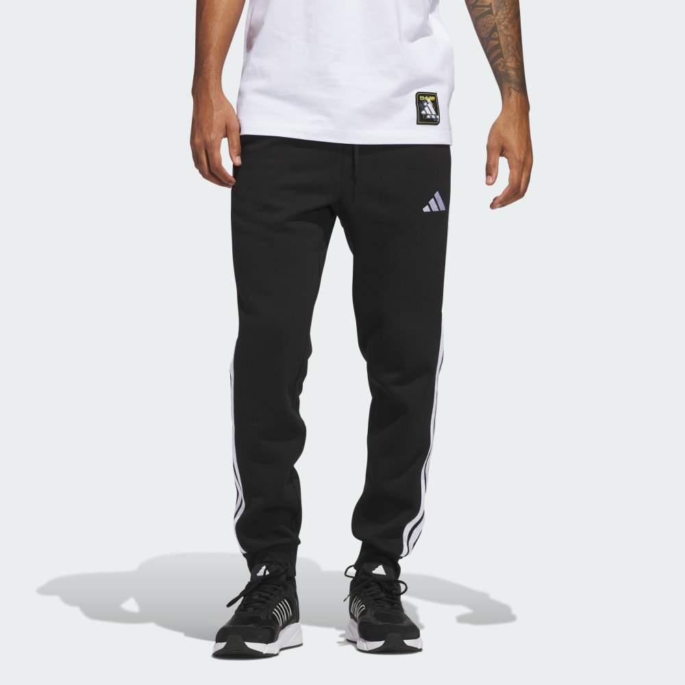 

Спортивные брюки Adidas Essentials 3-Stripes Fleece Pants, черный/белый