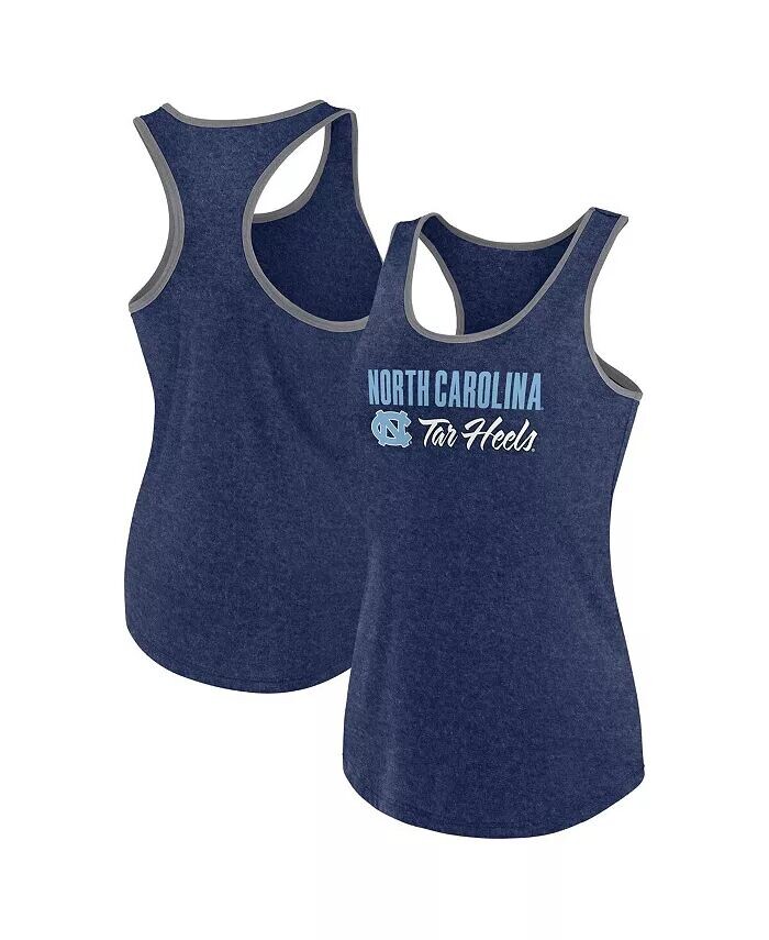 

Женская майка-борцовка Heather Navy North Carolina Tar Heels Fuel Fanatics