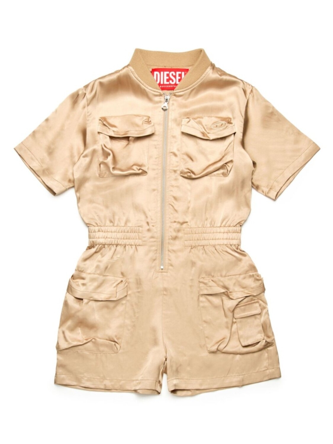 

Комбинезон из атласного плетения Diesel Kids, нейтральный цвет