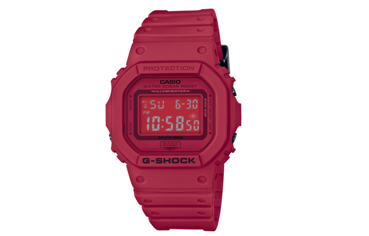

CASIO Мужские красные часы серии G-SQUAD DW-5635C-4