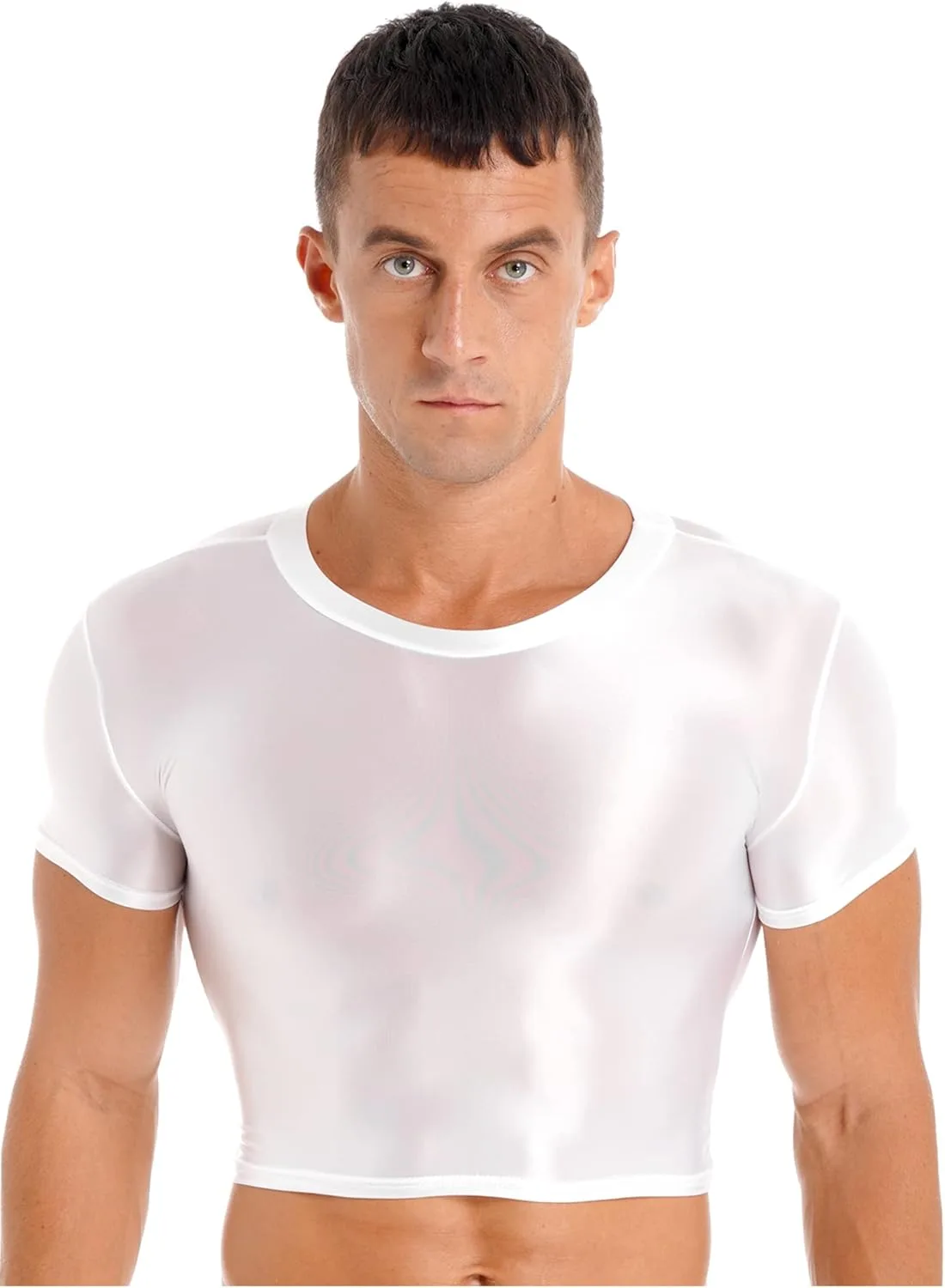 

Sholeno мужская гладкая короткая майка slim fit для фитнеса