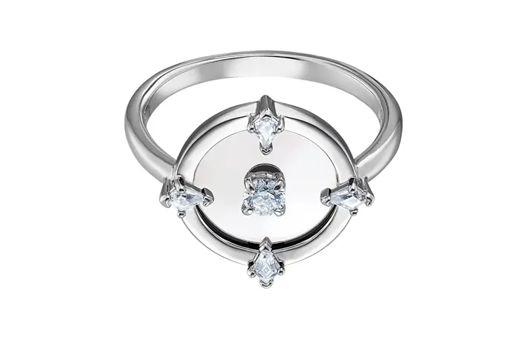 

Северное родиевое кольцо для женщин Swarovski, белый