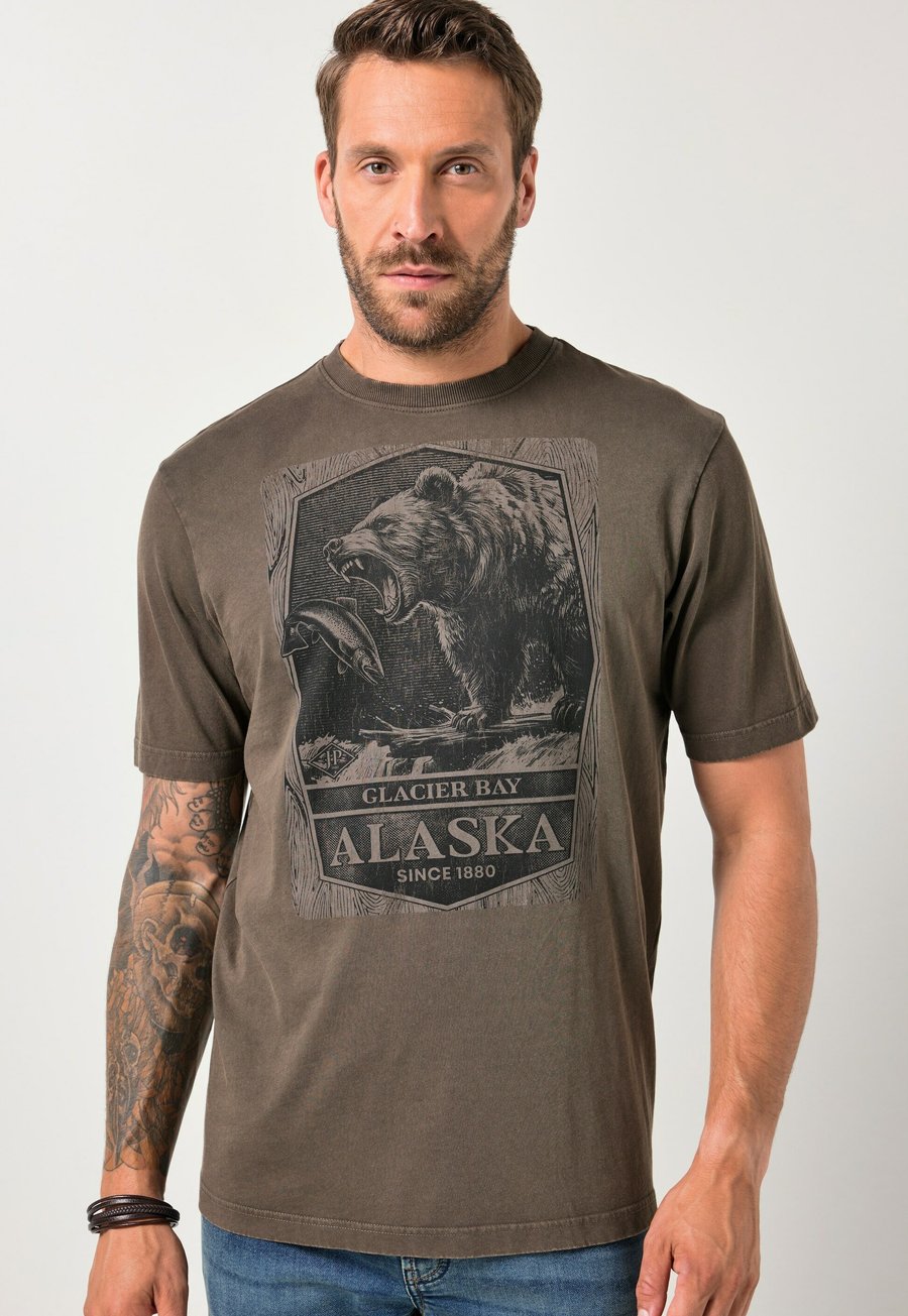 

Футболка JP1880 SHORT SLEEVE VINTAGE LOOK , Dark Brown/Mottled Dark Brown, Коричневый, Футболка JP1880 SHORT SLEEVE VINTAGE LOOK , Dark Brown/Mottled Dark Brown