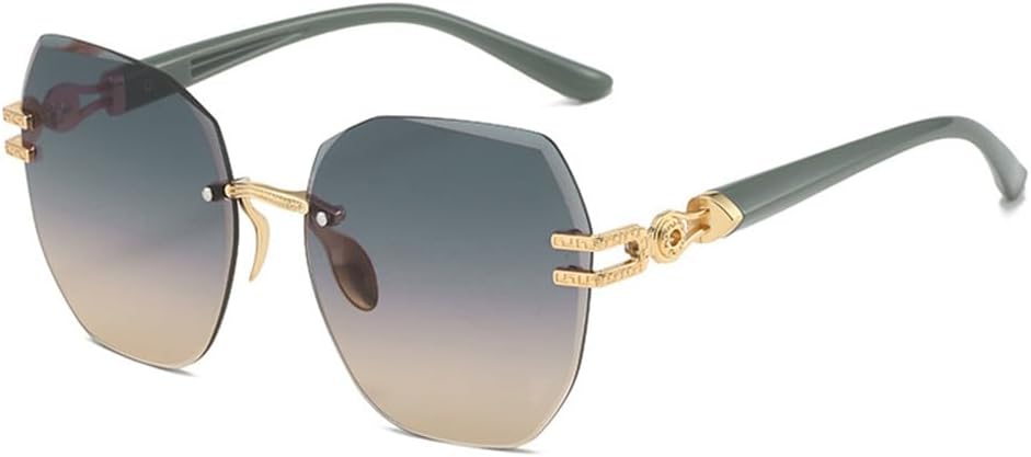 

Женские солнцезащитные очки без оправы 2027 года, овальная большая оправа, солнцезащитные очки для отдыха на природе, пляжа, вечеринок, защита от ультрафиолета UV400 MTZJH, 4