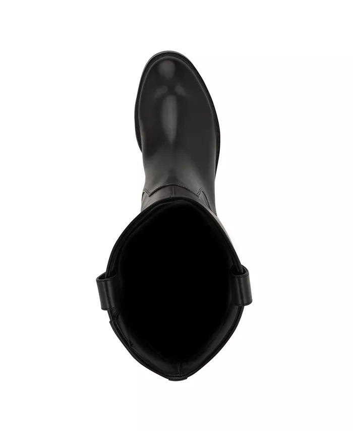 Женские сапоги Leigha Tall Wide Calf на устойчивом каблуке Nine West, черный — фото 4