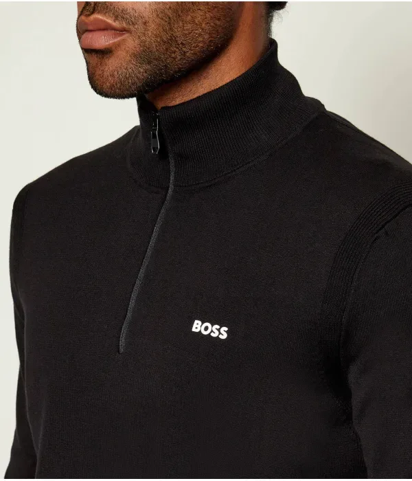 Свитер K_Ever-X QZ regular fit Boss Green, черный — фото 4