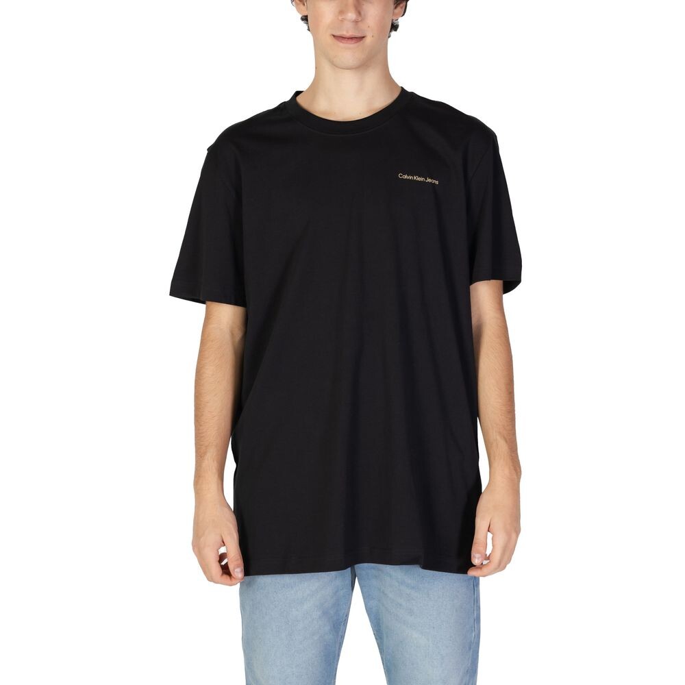 

Черная хлопковая футболка Calvin Klein Jeans