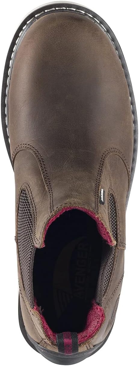 Мужские кожаные рабочие ботинки FSI FOOTWEAR SPECIALTIES INTERNATIONAL на танкетке 15 см, с мягким носком, водонепроницаемые, устойчивые к проколам, 10 Wide Brown — фото 4