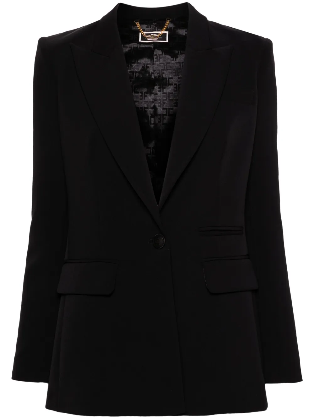 

Однобортный пиджак Elisabetta Franchi, черный
