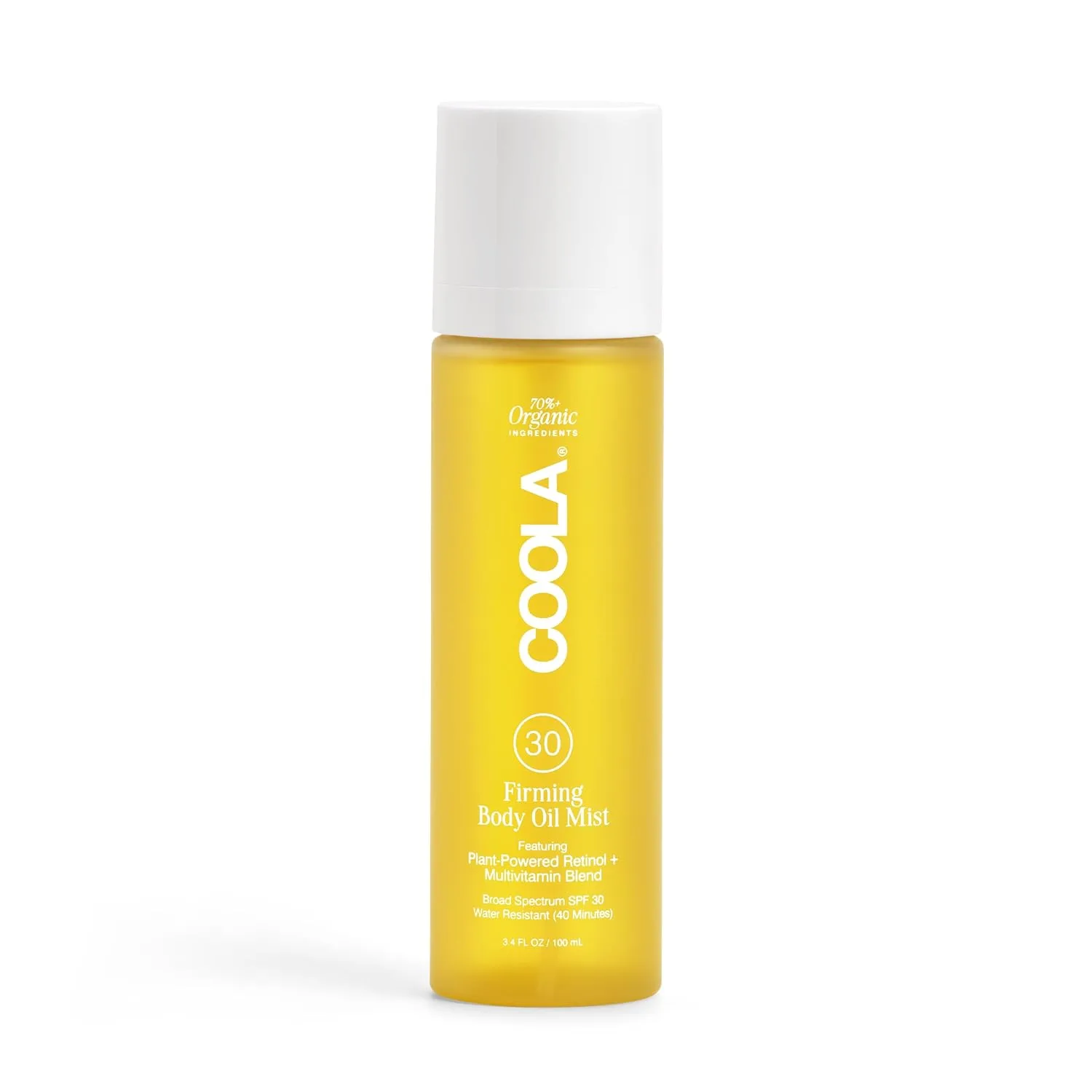Укрепляющий спрей для тела COOLA SPF 30, легкий увлажняющий органический солнцезащитный спрей с бакучиолом, витаминами C, D, E, маслами облепихи и моринги, укрепляет и разглаживает кожу, 95 мл.