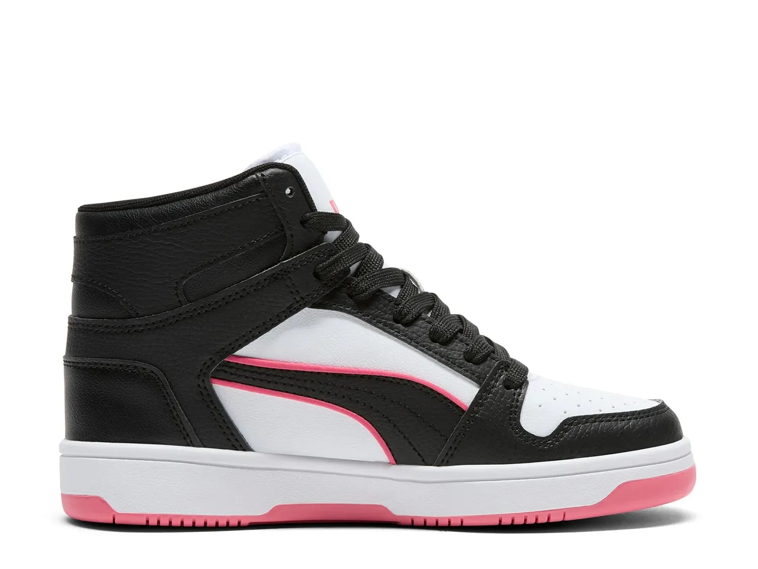Кроссовки Puma Rebound Layup — женские, белые/черные/розовые — фото 4