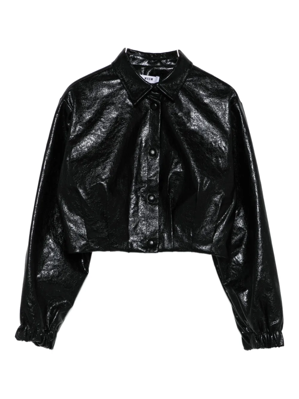 

Рубашка с зернистым эффектом и кнопками MSGM Kids, черный