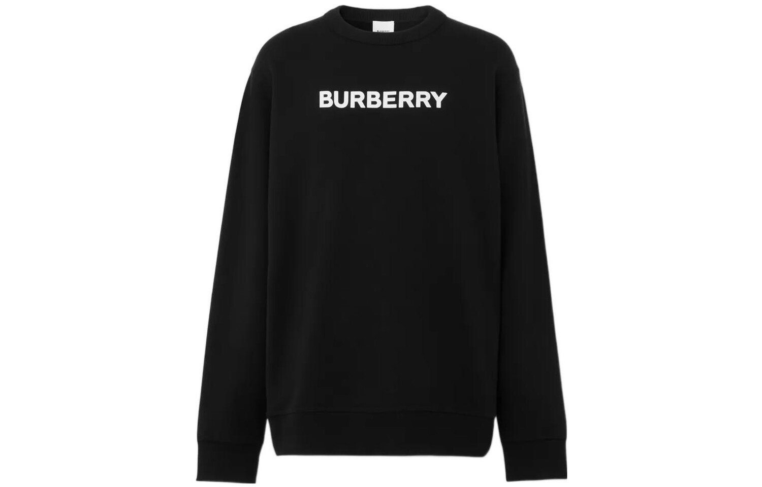 

Хлопковый свитер с логотипом Burberry, черный