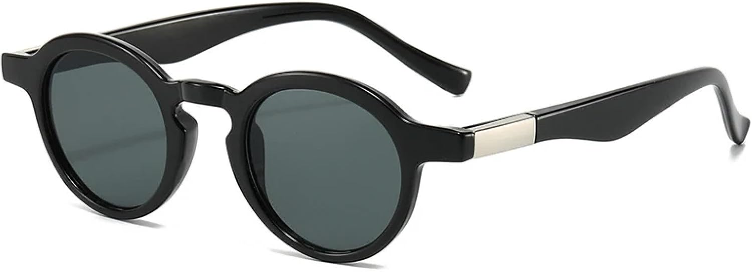 

Модные маленькие круглые двухцветные солнцезащитные очки для женщин в стиле ретро с прозрачным градиентом и защитой от УФ-излучения UV400 для мужчин в стиле панк HHZZYVY, Black Grey