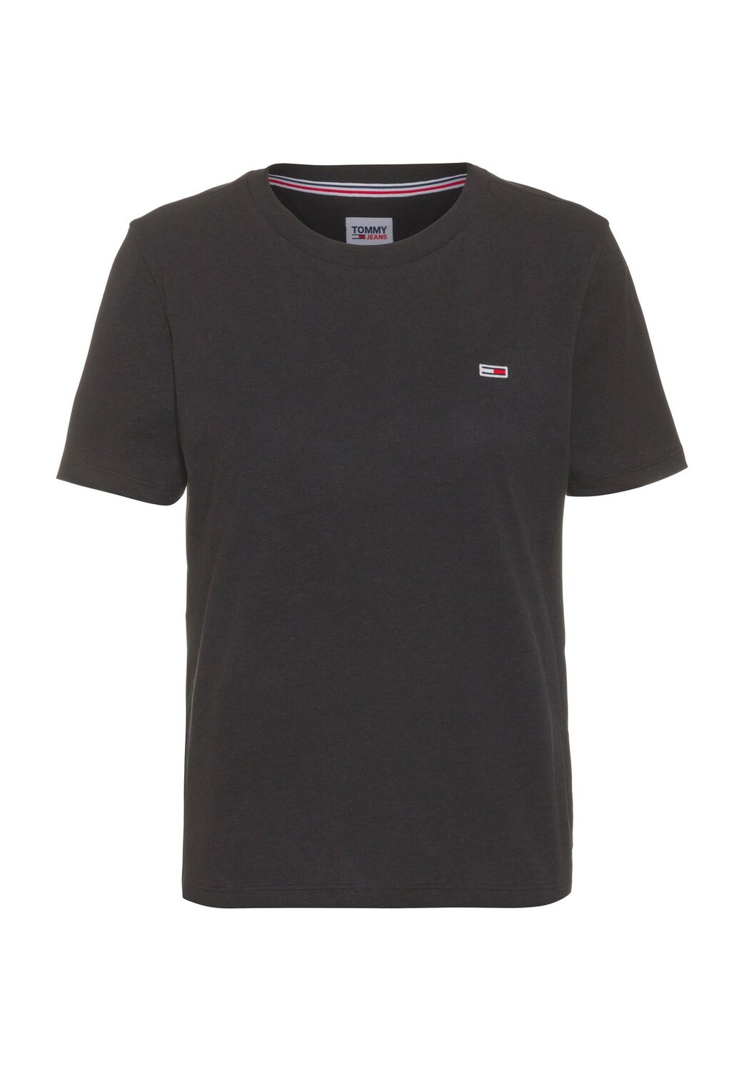 

Футболка, круглый вырез, женская TOMMY Jeans, цвет Bds Black