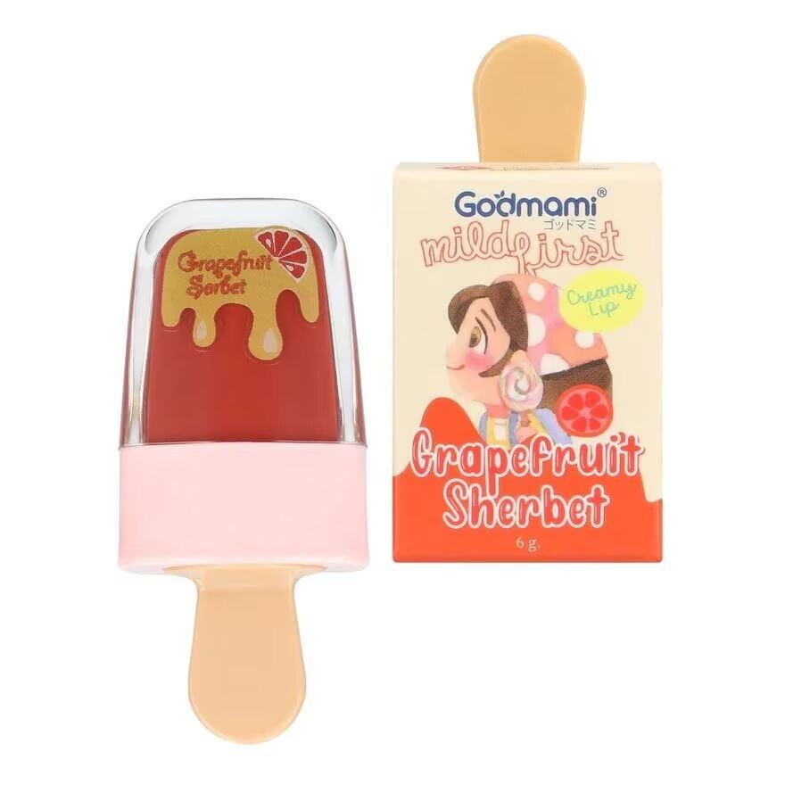 

Godmami Органические кремовые губы Lil Fairy 6г. 05 Грейпфрутовый сорбет, Grapefruit Sorbet