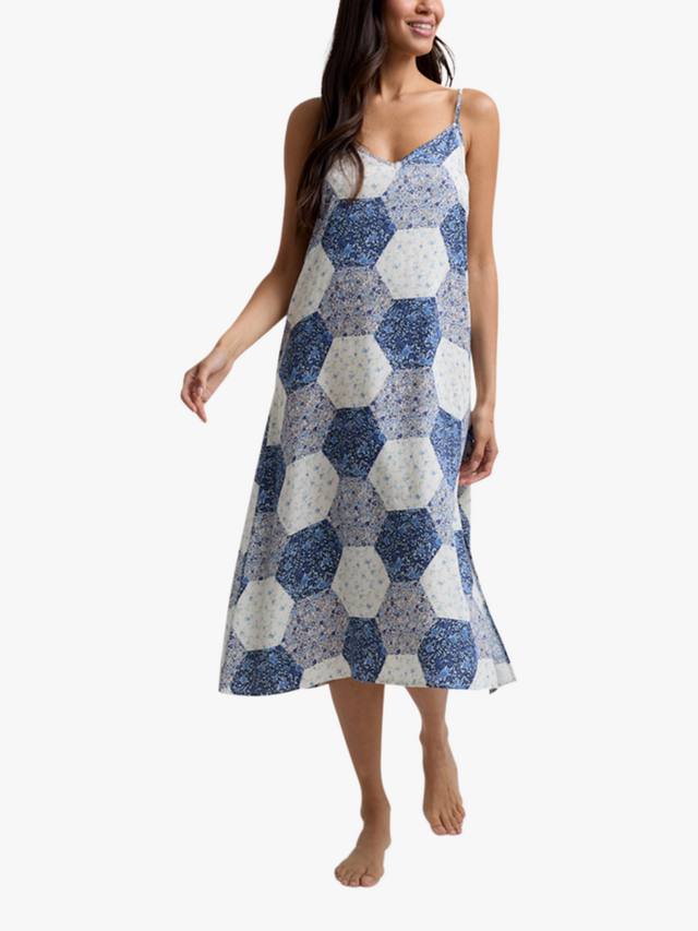 

Рози пэчворк сатиновая ночная сорочка Lily and Lionel, Blue