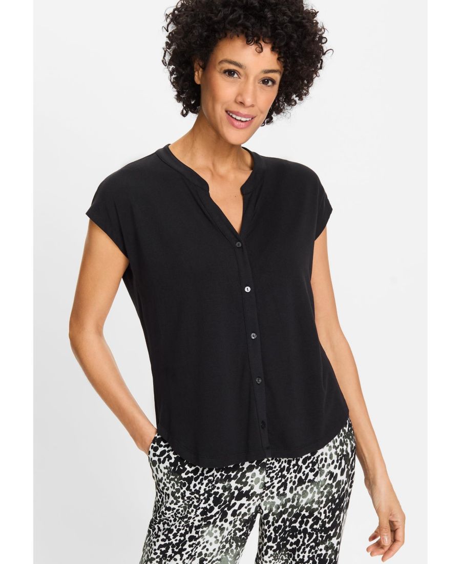 

Женская трикотажная туника-рубашка Effortless Olsen, Black