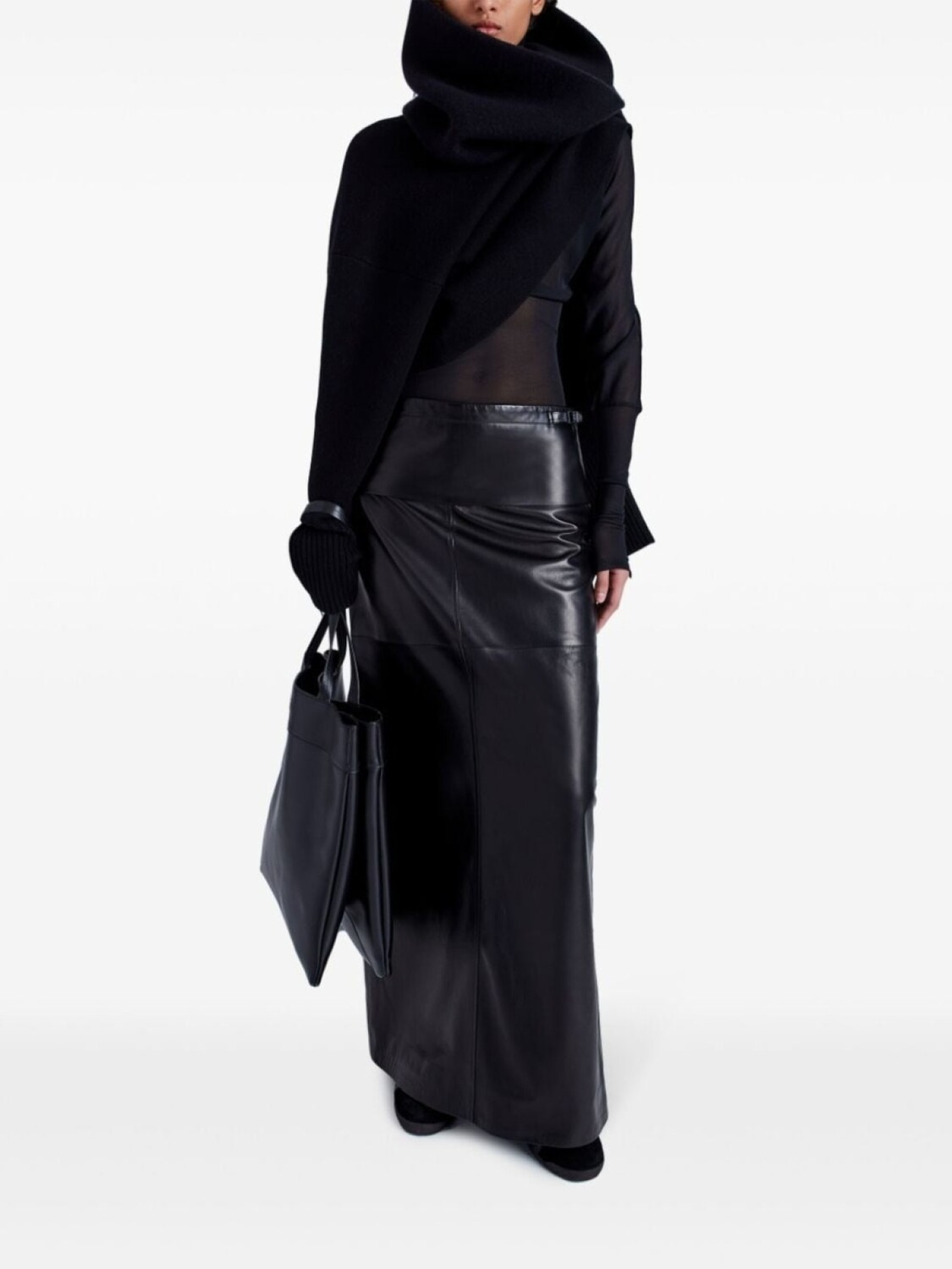 

Proenza Schouler шарф, связанный трубкой, черный