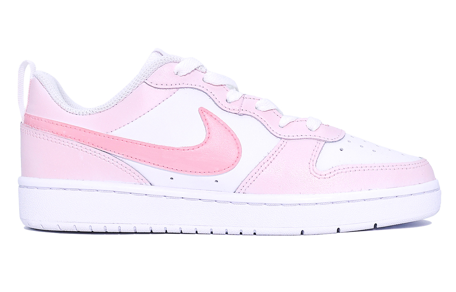 Nike Court Borough Cherry Blossoms нескользящие амортизирующие и дышащие низкие скейтбордские кроссовки Pink Kids' — фото 4