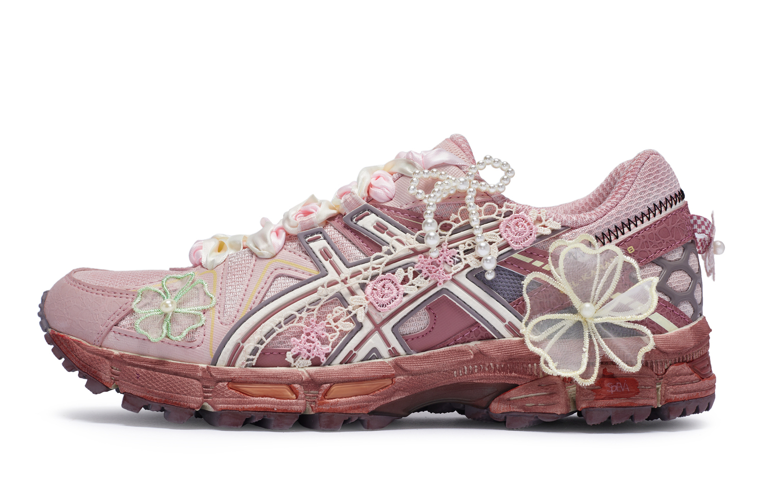 Gel Kahana 8 Низкие Беговые Кроссовки Женские Розовые Белые Asics