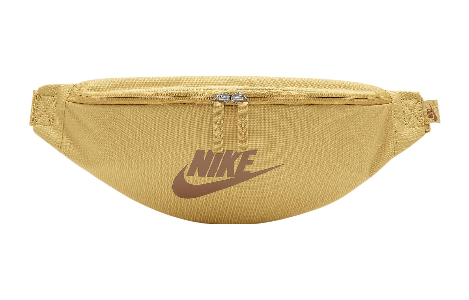

Nike Нейлоновый наплечный поясной рюкзак унисекс пшенично-золотой и эль-коричневый, Wheat Gold & Ale Brown