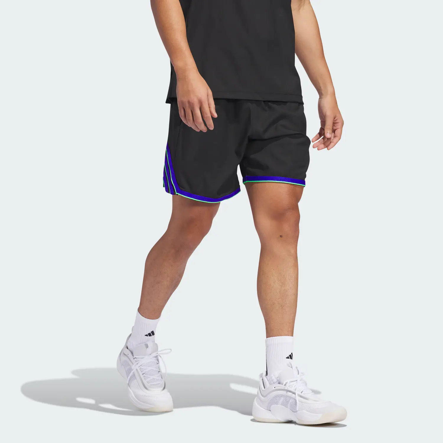 Шорты Crazy Lite Adidas, черный/ярко-синий/ярко-зеленый — фото 3