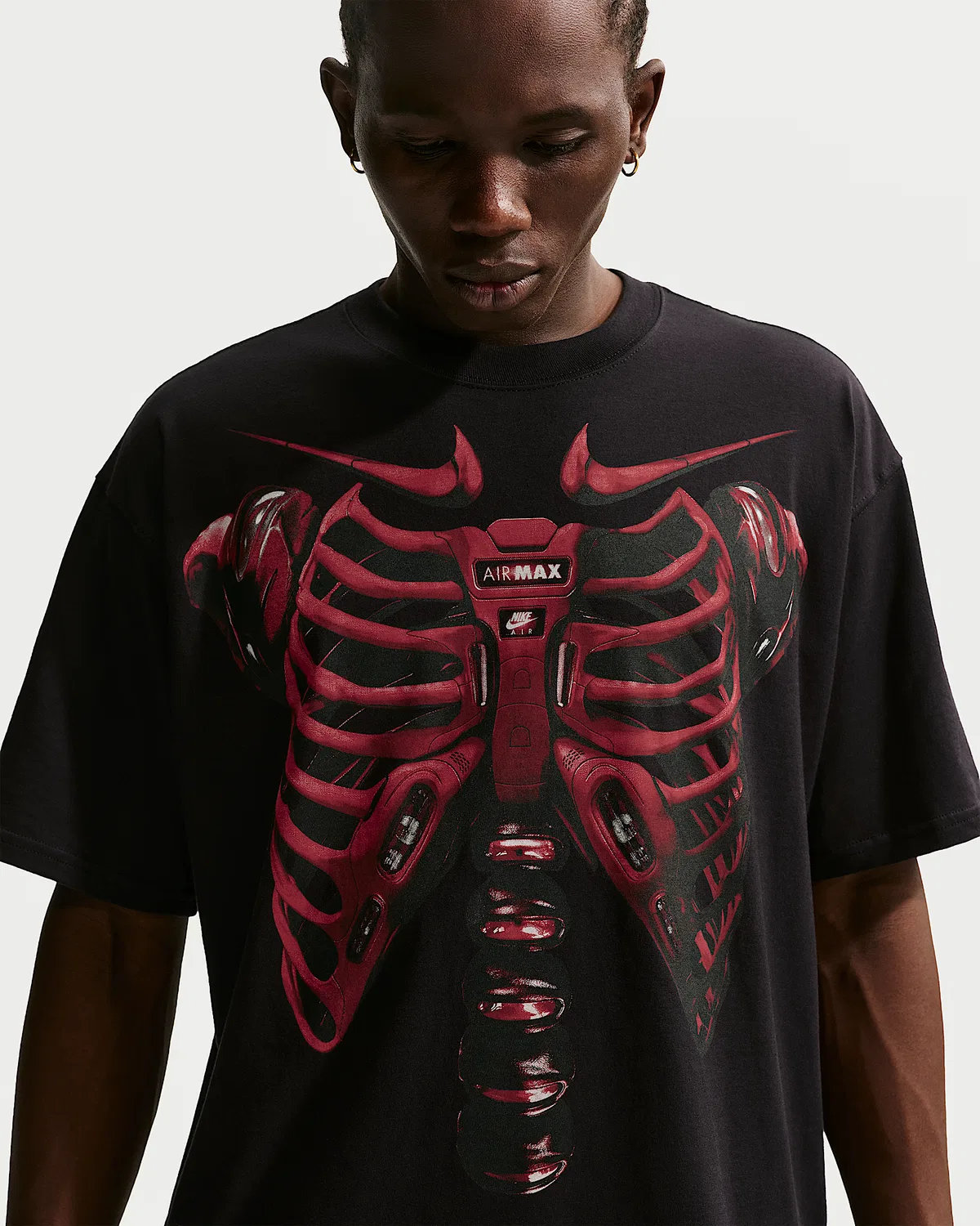 Мужская футболка Max90 Nike Sportswear, Black/Team Crimson — фото 3