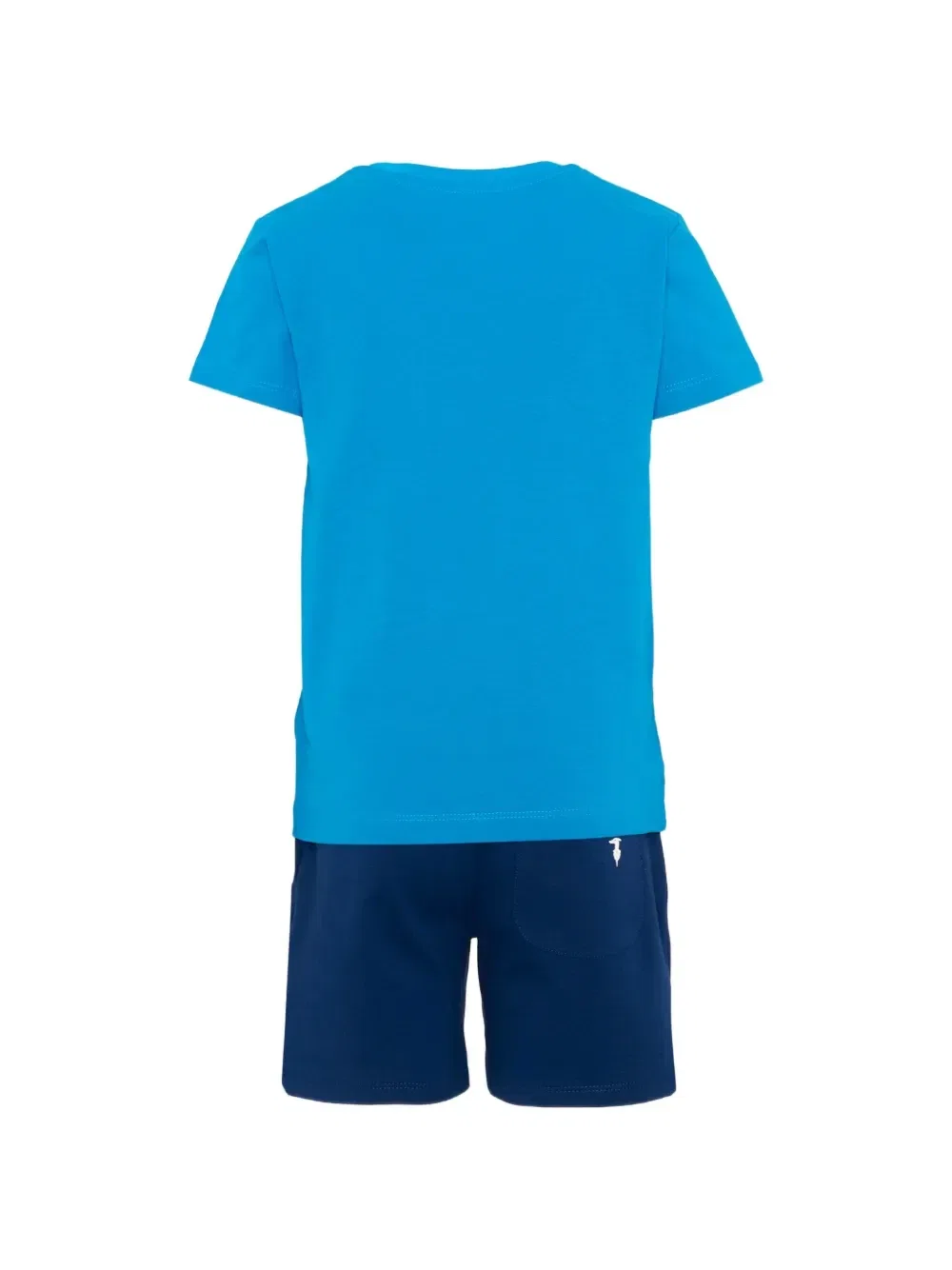 Комплект из шорт и топа из хлопка с логотипом Trussardi Junior, синий — фото 2