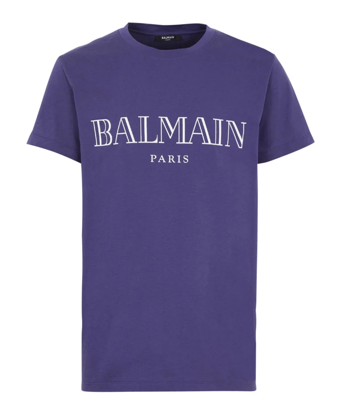 

Футболка с логотипом Парижа Balmain, синий