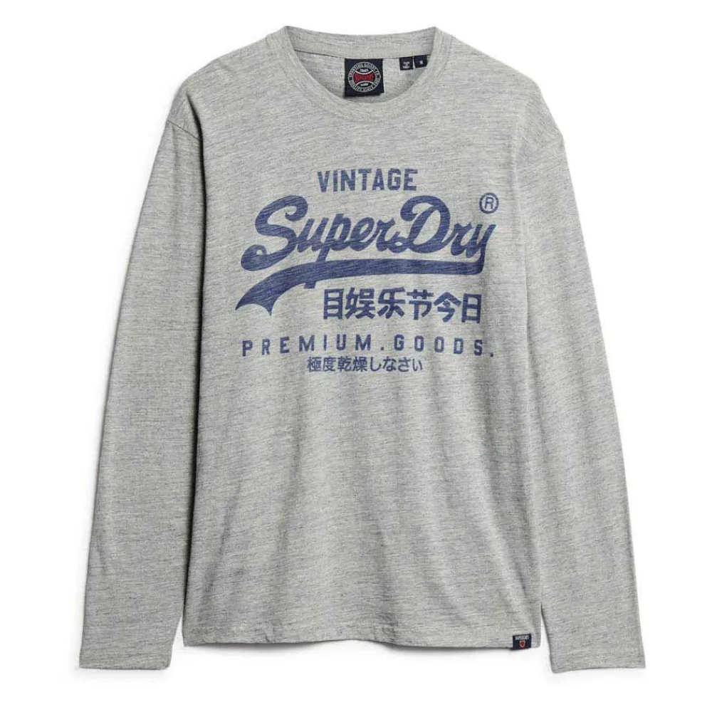 

Футболка Superdry Classic Vl Graphic long sleeve, серый