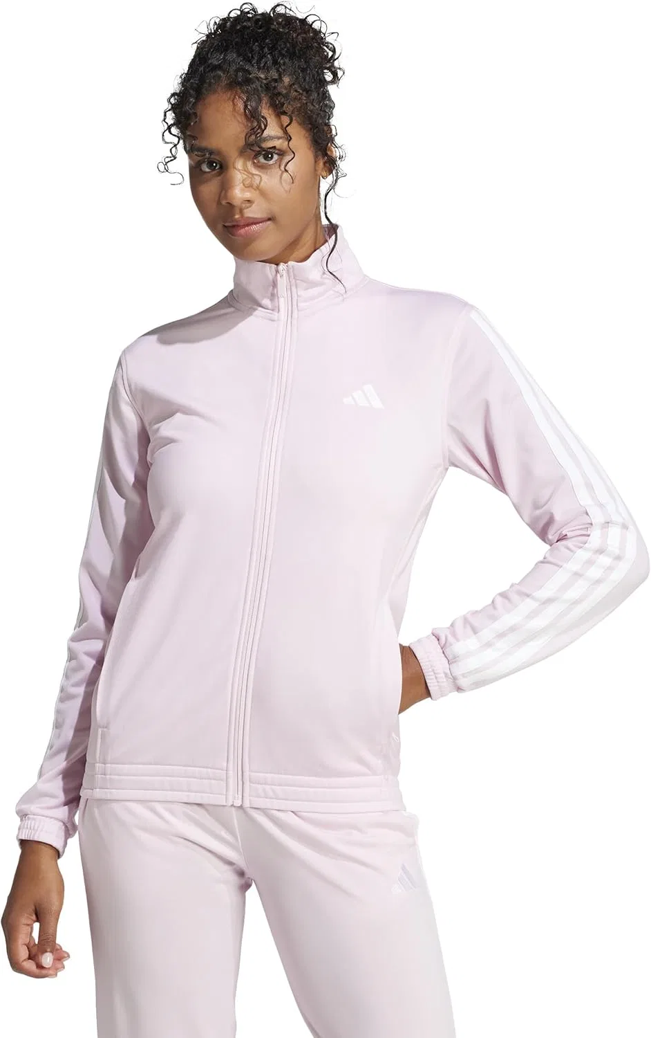 Женская куртка adidas Tricot с тремя полосками, Clear Pink