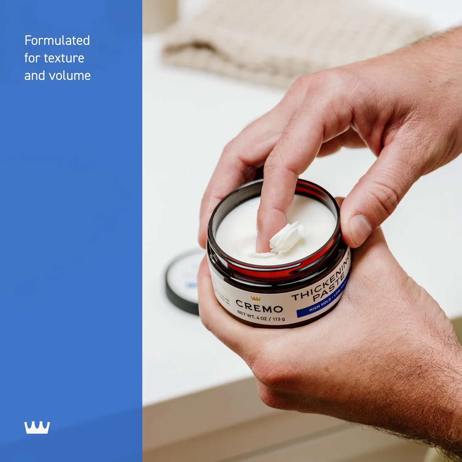 Мужская паста для укладки волос Cremo Mens Hair Paste 4 унции Cremo — фото 4