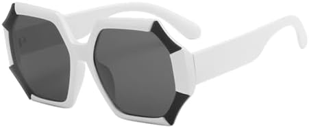 

Уникальные солнцезащитные очки 2027 года в форме многоугольной квадратной линзы с градиентным покрытием. Классические ретро-винтажные большие очки для женщин MTZJH, White Gray