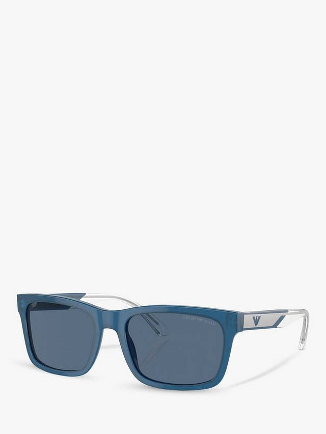 

Мужские прямоугольные солнцезащитные очки EA4224 Emporio Armani, Shiny Opaline Blue