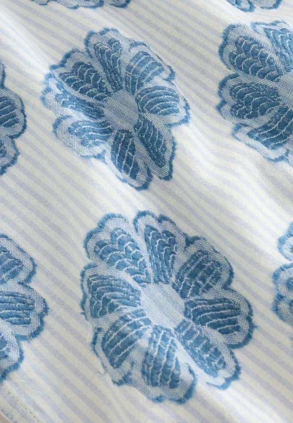 Рубашка Next, blue flower, синий цветок — фото 3