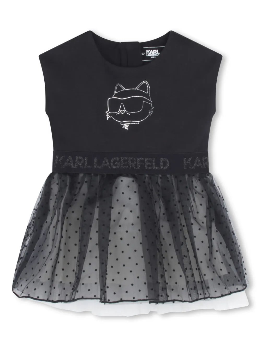 

Платье Ikon Choupette из тюля KARL LAGERFELD KIDS, черный