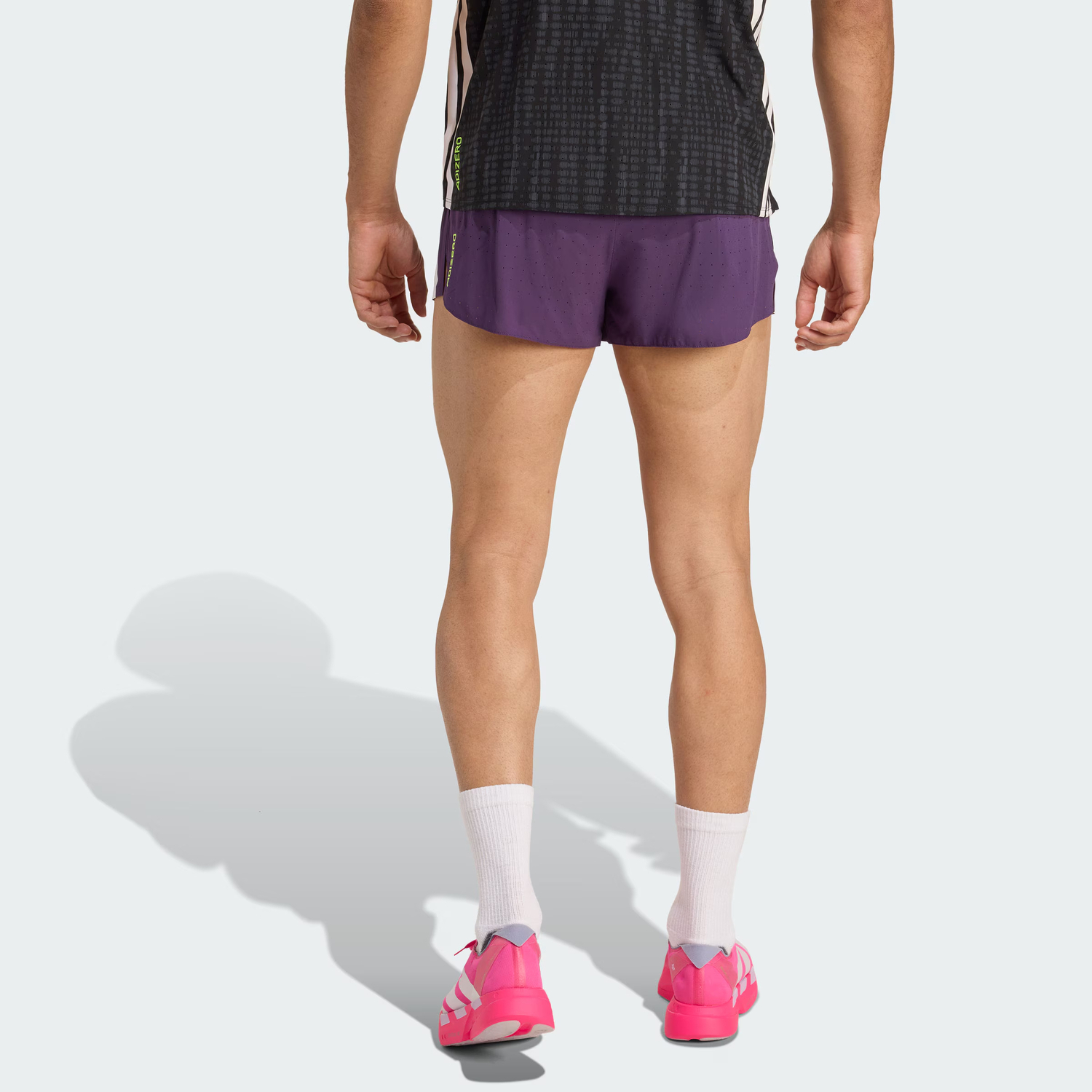 С AdiClub Adizero Беговые шорты с разрезом Adidas, фиолетовый — фото 3