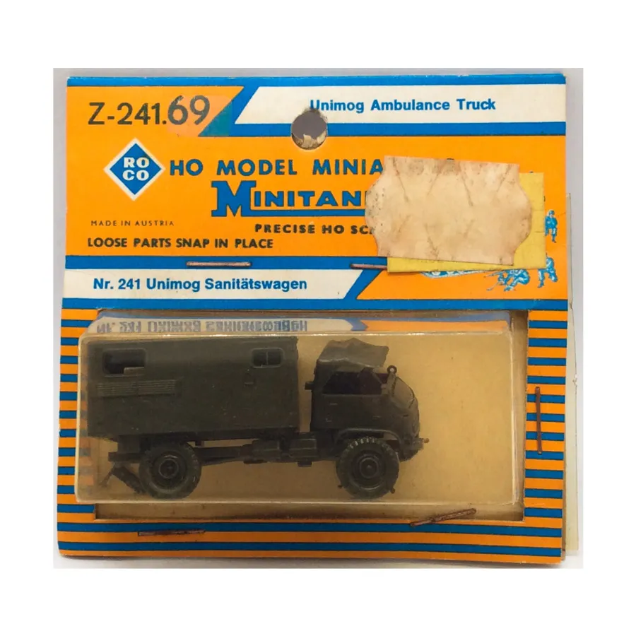 

Грузовик скорой помощи Unimog, Military Miniatures (HO Scale) (Roco Miniatures)