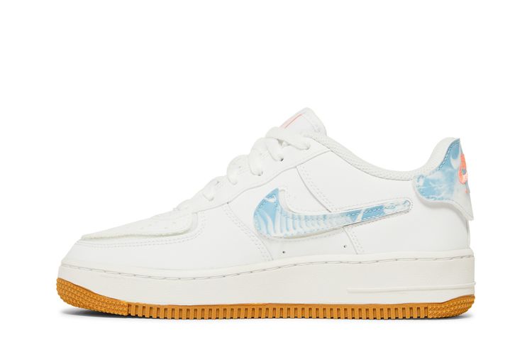 Кроссовки Air Force 1 GS 'White Bleached Coral Clouds', белый — фото 3
