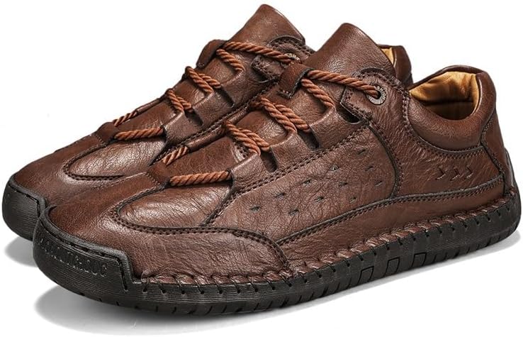 

Мужские походные ботинки на щиколотку Чукка, слипоны, дышащие лоферы, ручной работы, модные кроссовки, прогулочные и водительские туфли Generic, коричневый