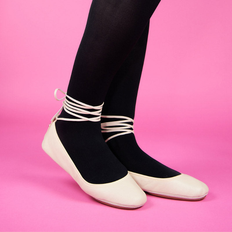 Туфли-лодочки Sofia Ankle Wrap из нежно-розовой кожи Yosi Samra