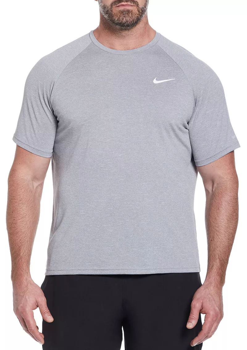 

Мужские гидрорашгарды Nike Heather с короткими рукавами, цвет Particle Grey