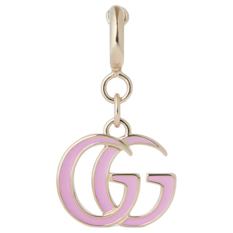 

GUCCI Золотой металлический брелок для сумки, Pink