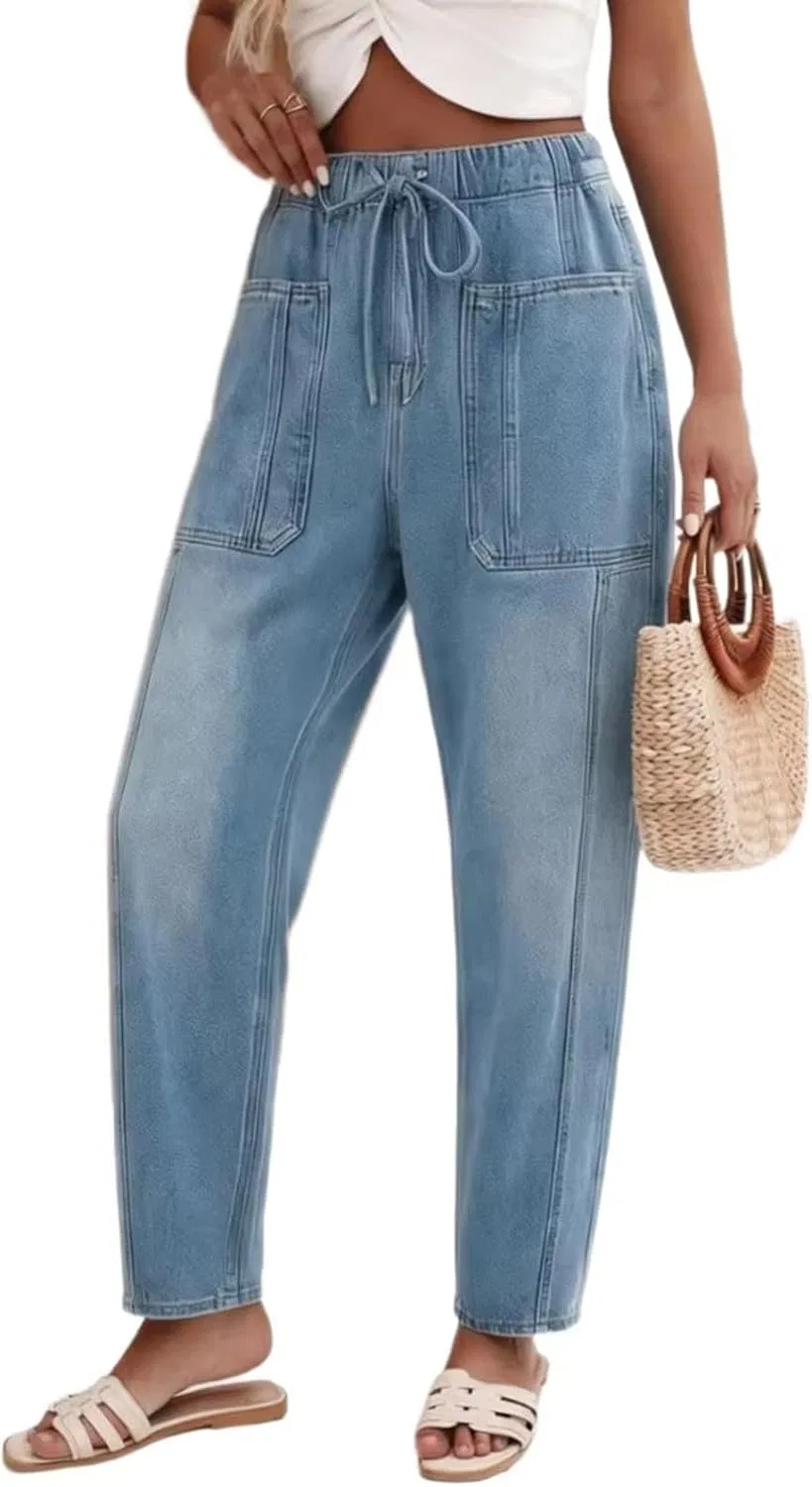 Джинсы прямого свободного кроя, Light Blue