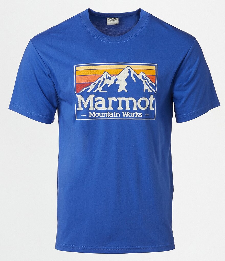 

Футболка Marmot MMW с короткими рукавами и градиентным рисунком, синий