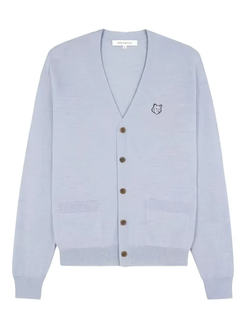 

Кардиган с вышивкой в виде головы лисы Maison Kitsuné, синий