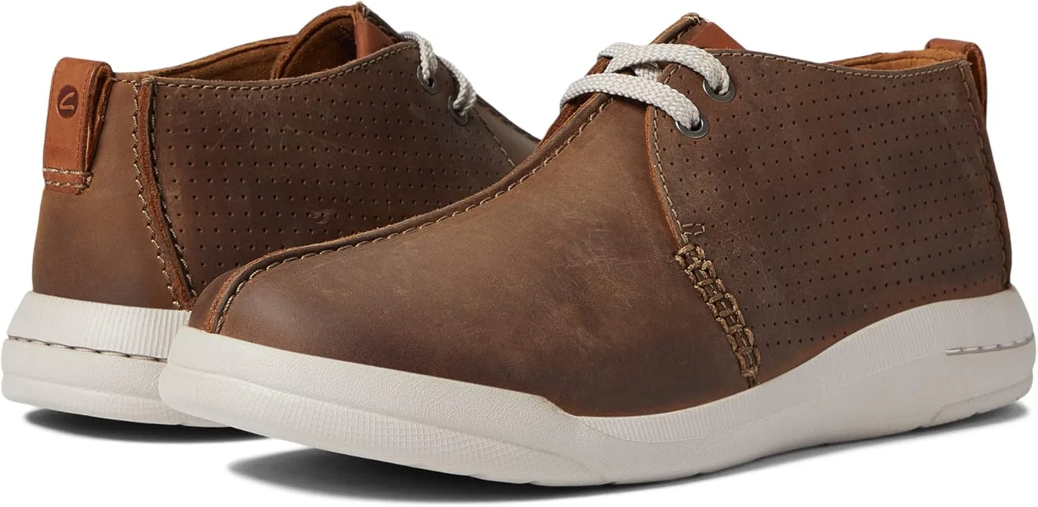 Мужские кроссовки Clarks Driftway Seam Trainers, Beeswax Leather. — фото 2