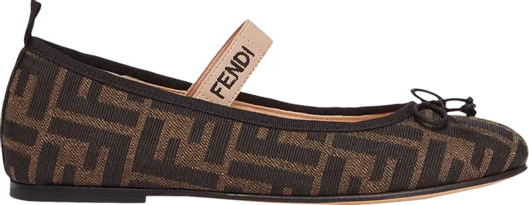 

Кроссовки Fendi Ballerinas Junior 'Allover FF Logo - Tobacco', коричневый